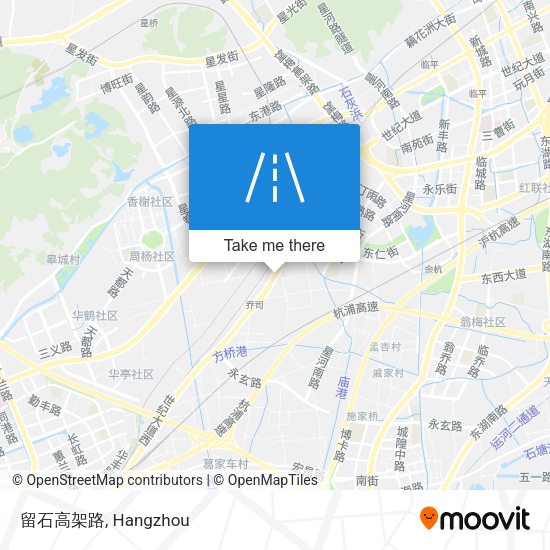 留石高架路 map