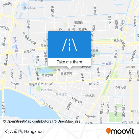 公园道路 map