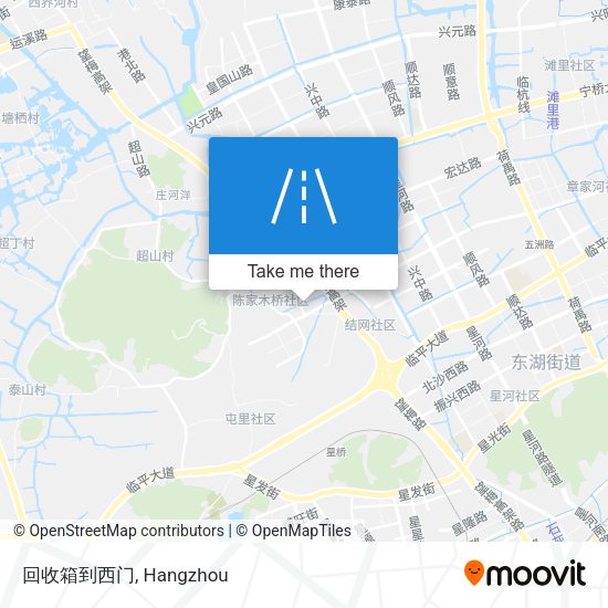 回收箱到西门 map