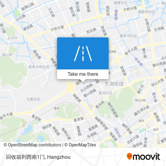 回收箱到西南1门 map