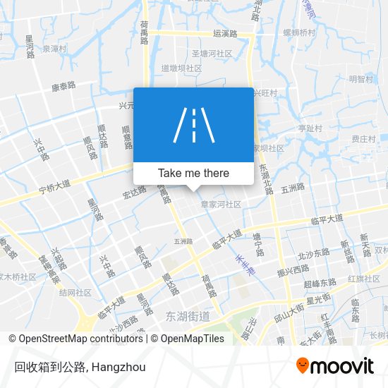 回收箱到公路 map