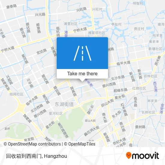 回收箱到西南门 map