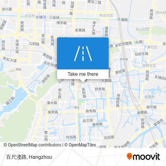 百尺溇路 map