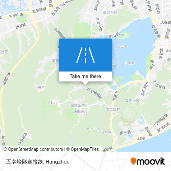 五老峰隧道接线 map