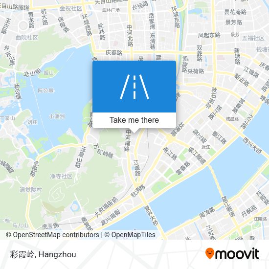 彩霞岭 map