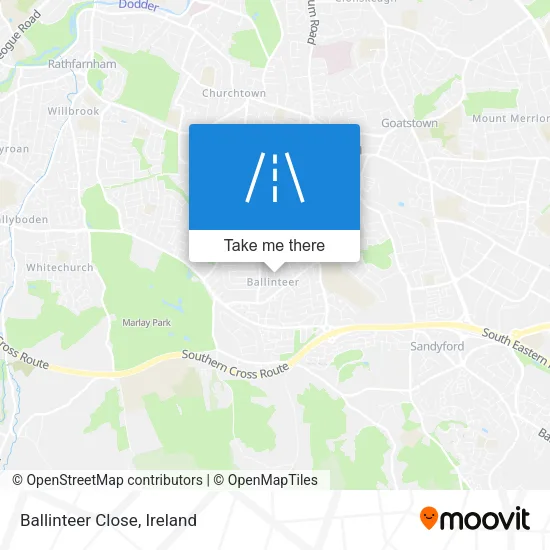 Ballinteer Close map