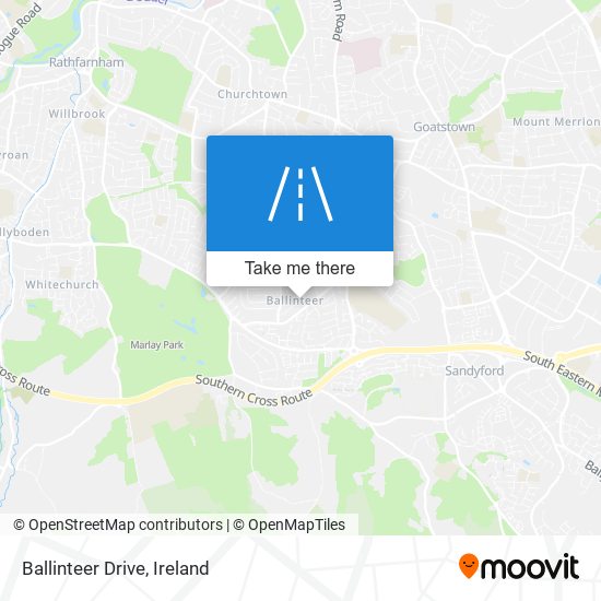 Ballinteer Drive map