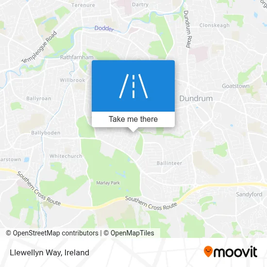 Llewellyn Way map