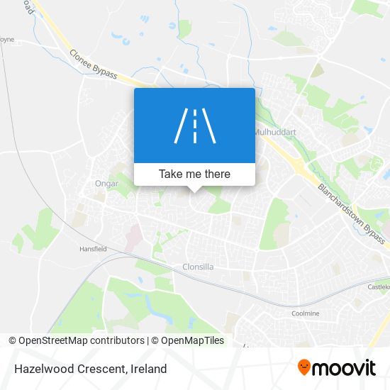 Hazelwood Crescent map