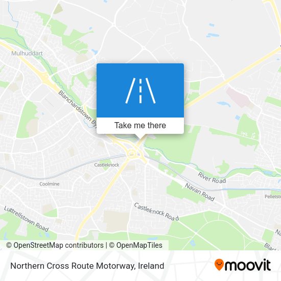 Northern Cross Route Motorway map