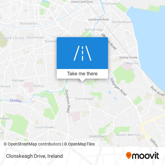 Clonskeagh Drive map