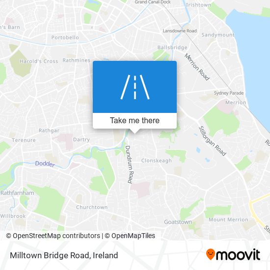 Milltown Bridge Road map