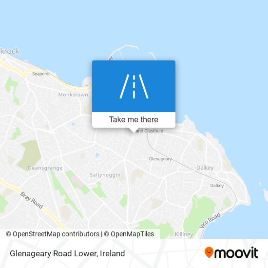 Glenageary Road Lower map