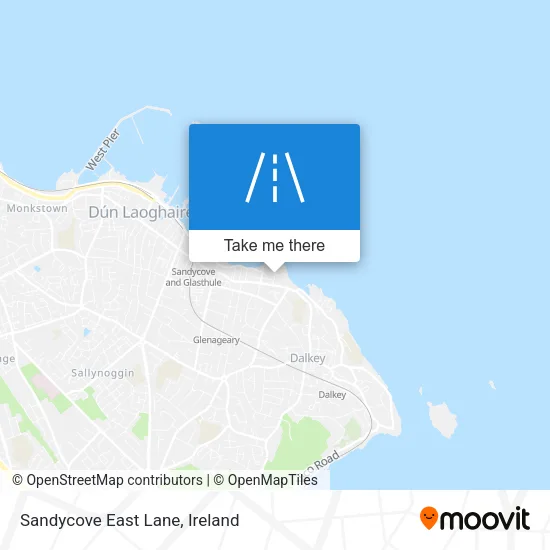 Sandycove East Lane map
