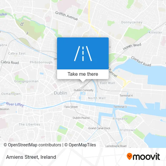 Amiens Street map
