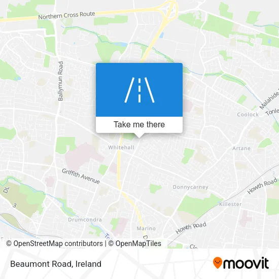 Beaumont Road map