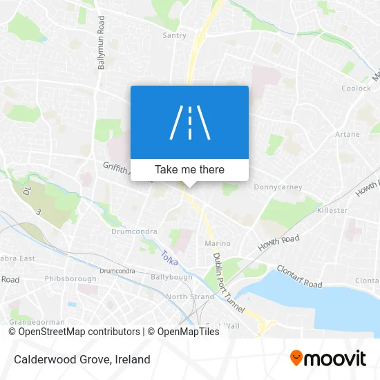 Calderwood Grove map