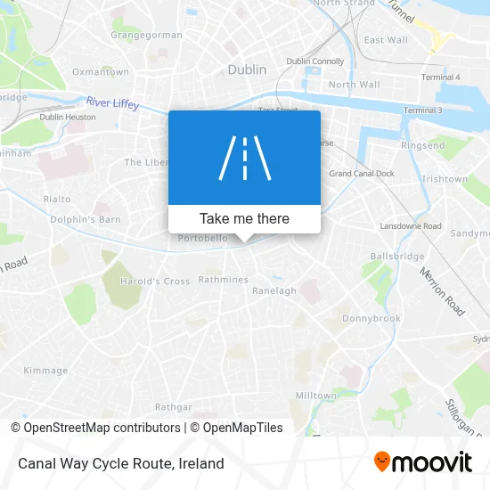 Canal Way Cycle Route map