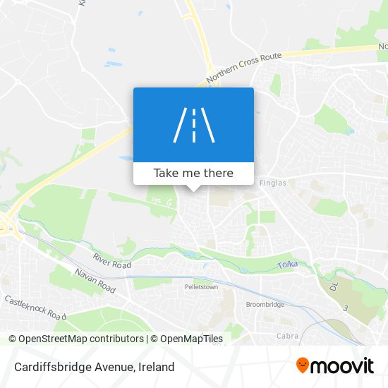 Cardiffsbridge Avenue map
