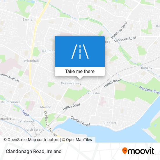 Clandonagh Road map