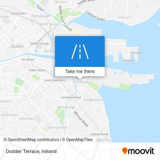 Dodder Terrace map