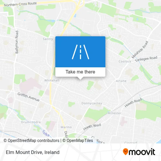 Elm Mount Drive map