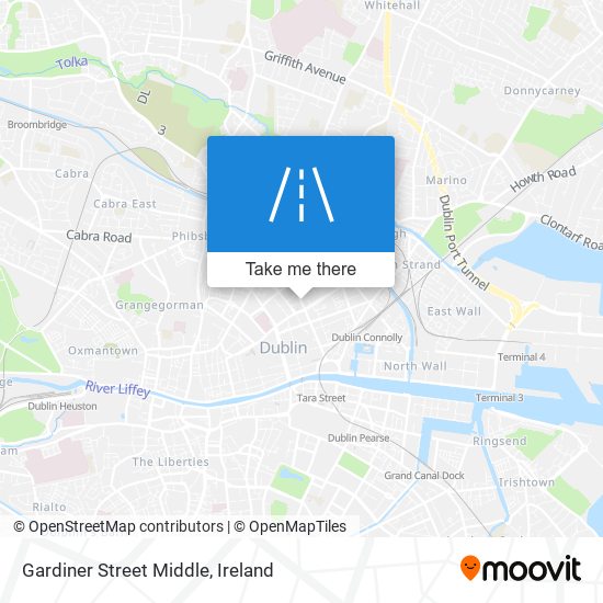 Gardiner Street Middle map