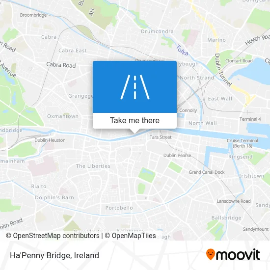 Ha'Penny Bridge map