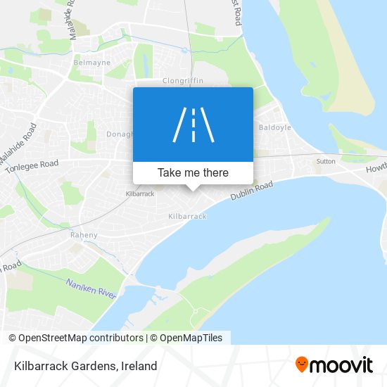 Kilbarrack Gardens map