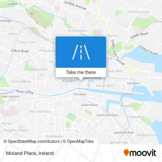 Moland Place map