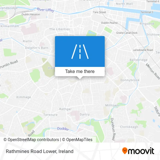 Rathmines Road Lower map