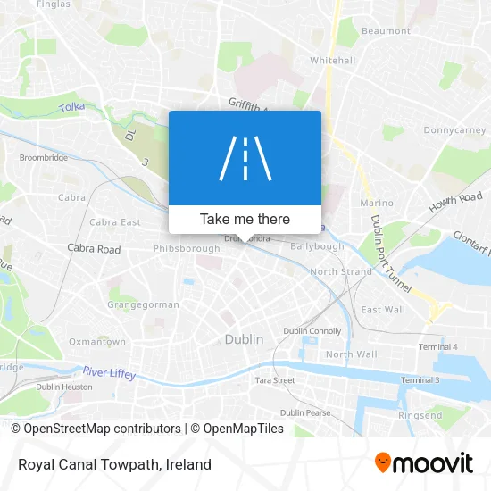 Royal Canal Towpath map