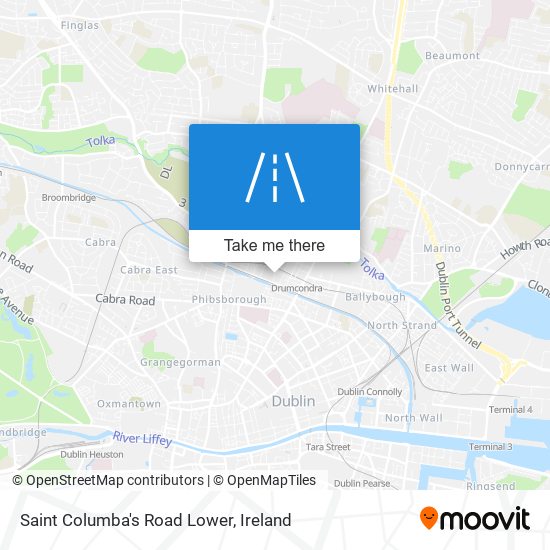 Saint Columba's Road Lower map