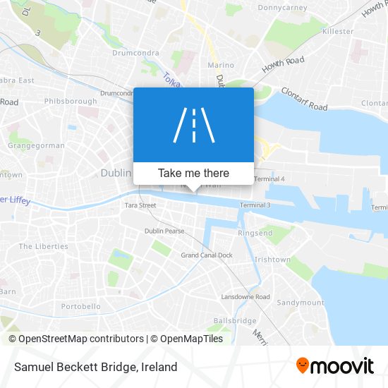 Samuel Beckett Bridge map