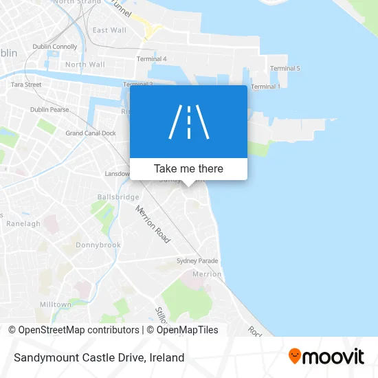 Sandymount Castle Drive map