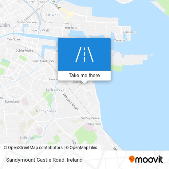 Sandymount Castle Road map