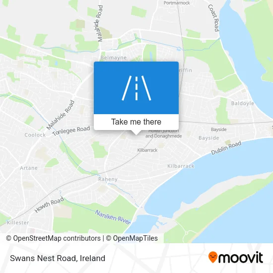 Swans Nest Road map
