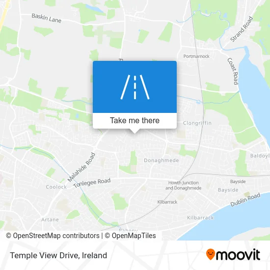 Temple View Drive map