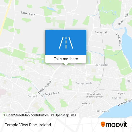 Temple View Rise map