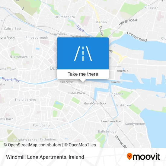 Windmill Lane Apartments map