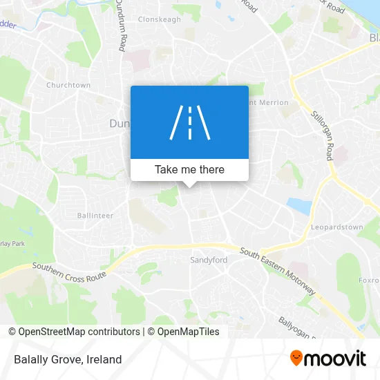 Balally Grove map
