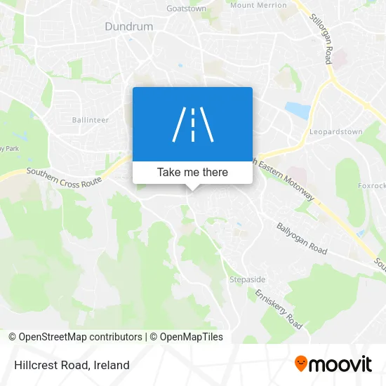 Hillcrest Road map
