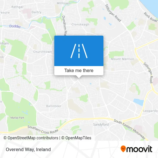 Overend Way map