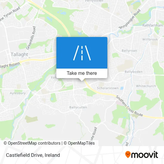 Castlefield Drive map