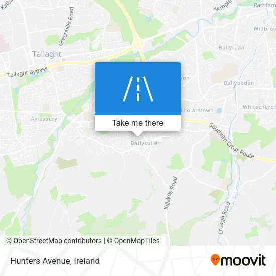 Hunters Avenue map