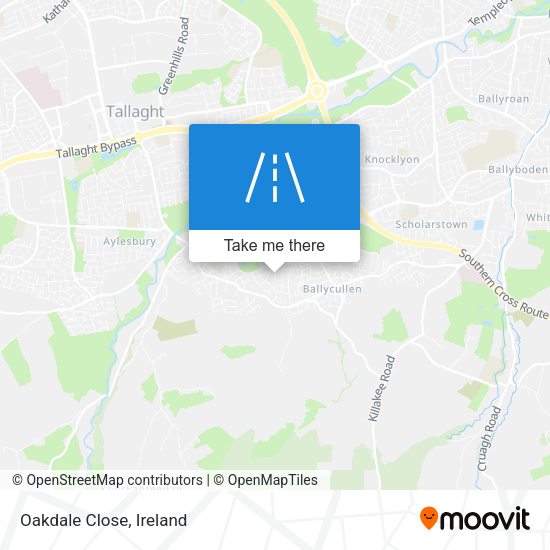 Oakdale Close map