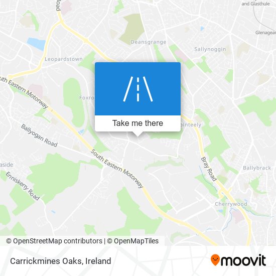 Carrickmines Oaks map