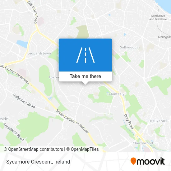 Sycamore Crescent map