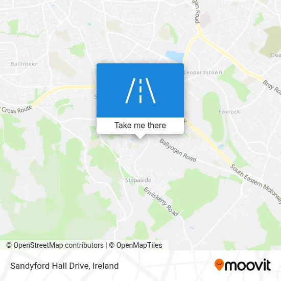 Sandyford Hall Drive map