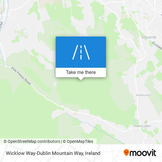 Wicklow Way-Dublin Mountain Way map